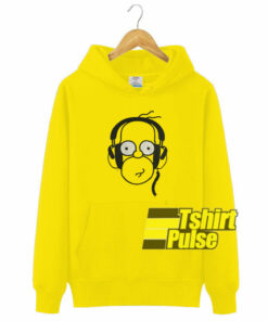Homer Wearing Earphone hooded sweatshirt clothing unisex hoodie