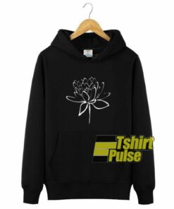 Lotus Flower Calligraphy hooded sweatshirt clothing unisex hoodie