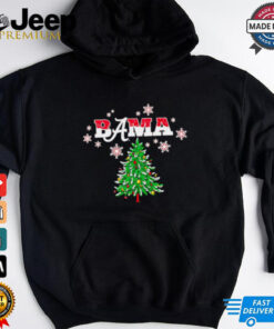 Alabama Crimson Tide Bama Christmas tree snow shirt