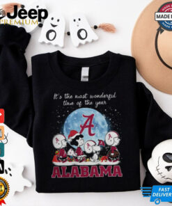 Alabama Crimson Tide It The Most Wonderful Time Of The Year Peanut Characters Christmas Shirt Alabama Crimson Tide It The Most Wonderful Time Of The Year Peanut Characters Christmas Shirt