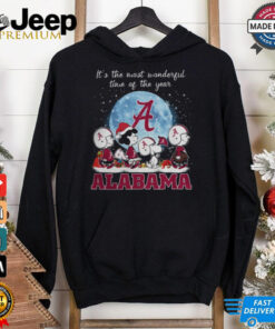 Alabama Crimson Tide It The Most Wonderful Time Of The Year Peanut Characters Christmas Shirt