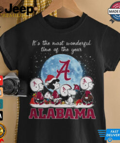 Alabama Crimson Tide It The Most Wonderful Time Of The Year Peanut Characters Christmas Shirt 2 Alabama Crimson Tide It The Most Wonderful Time Of The Year Peanut Characters Christmas Shirt 3