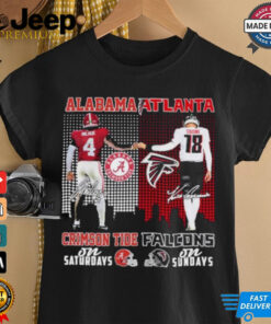 Alabama Crimson Tide On Saturdays X Atlanta Falcons On Sundays Shirt Milroe And Cousins