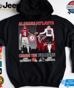 Alabama Crimson Tide On Saturdays X Atlanta Falcons On Sundays Shirt Milroe And Cousins 3