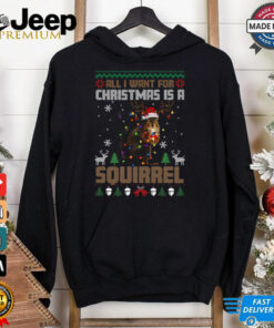 All i want for christmas is a souirrel christmas shirt All i want for christmas is a souirrel christmas shirt