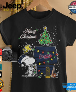Atlanta Braves Merry Christmas With Snoopy Baby T Shirt