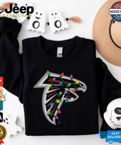 Atlanta Falcons Primary Logo Holiday Lights T Shirt