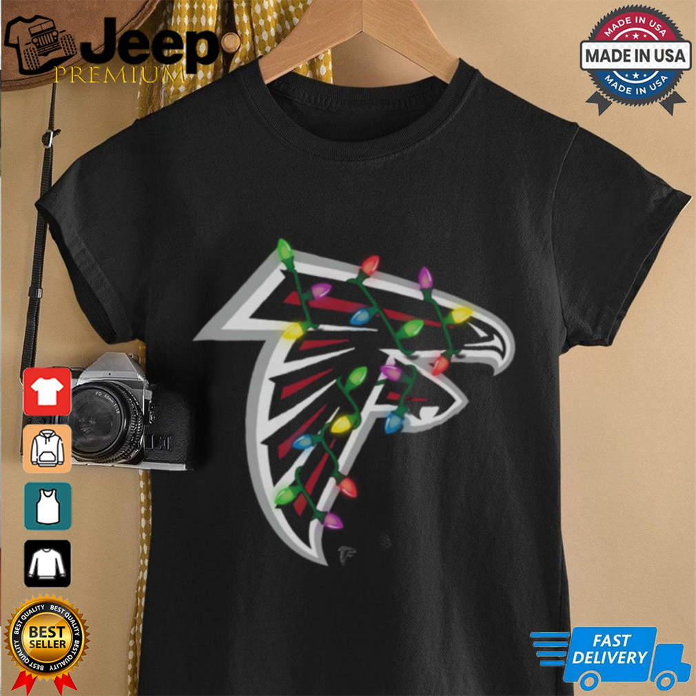 Atlanta Falcons Primary Logo Holiday Lights T Shirt Atlanta Falcons Primary Logo Holiday Lights T Shirt