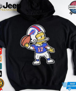 Bart Simpson Josh Allen Buffalo Bills player helmet t shirt