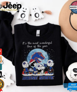 Boise State Broncos It The Most Wonderful Time Of The Year Peanut Characters Christmas Shirt