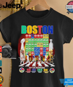 Boston City of Champions Abbey Road signatures shirt