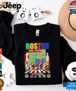 Boston City of Champions Abbey Road signatures shirt 2 Boston City of Champions Abbey Road signatures shirt 3