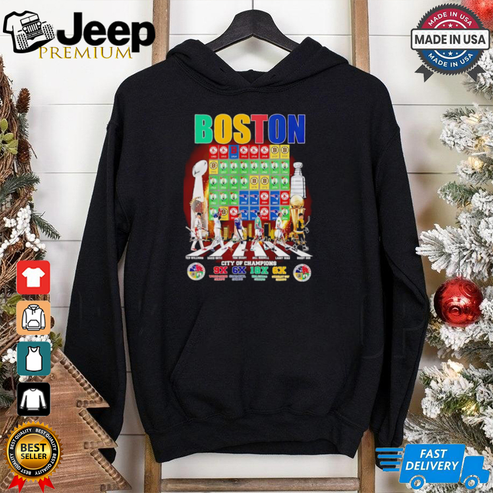 Boston City of Champions Abbey Road signatures shirt Boston City of Champions Abbey Road signatures shirt