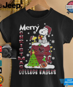 Boston College Eagles Snoopy And Woodstock Merry Christmas Shirt