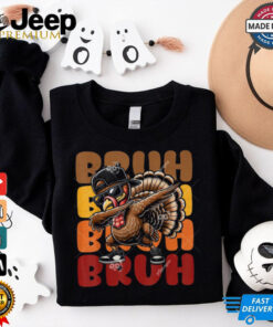 Bruh Turkey Dabbing Cool Turkey Thanksgiving Dance Shirt