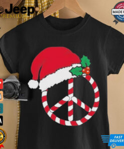 Candy Cane Peace Sign Merry Christmas Symbol Santa Hat Shirt 2 Candy Cane Peace Sign Merry Christmas Symbol Santa Hat Shirt 3