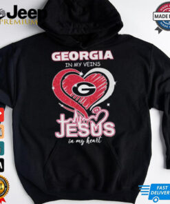 Georgia Bulldogs Football In My Veins Jesus In My Heart Shirt