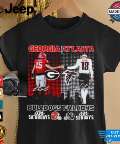 Georgia Bulldogs On Saturdays X Atlanta Falcons On Sundays Shirt Beck And Cousins