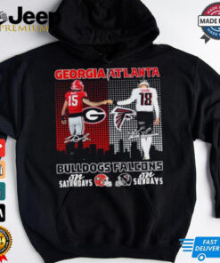 Georgia Bulldogs On Saturdays X Atlanta Falcons On Sundays Shirt Beck And Cousins 3