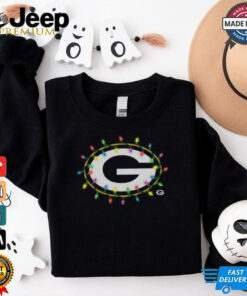 Green Bay Packers Primary Logo Holiday Lights T Shirt
