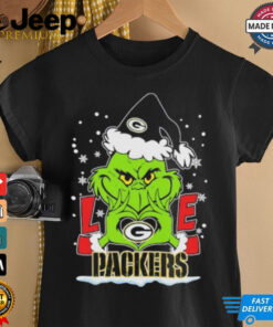 Grinch Hand Love Green Bay Packers Christmas Shirt 2 Grinch Hand Love Green Bay Packers Christmas Shirt 3