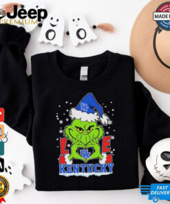 Grinch Hand Love Kentucky Wildcats Christmas Shirt