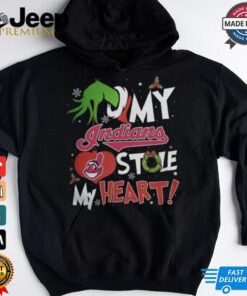 Grinch Hand My Cleveland Guardians Stole My Heart Christmas 2024 Shirt