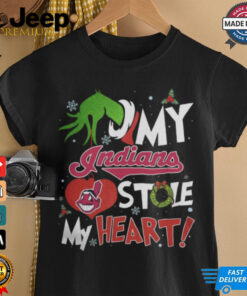 Grinch Hand My Cleveland Guardians Stole My Heart Christmas 2024 Shirt