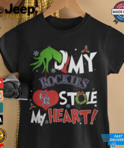 Grinch Hand My Colorado Rockies Stole My Heart Christmas 2024 Shirt
