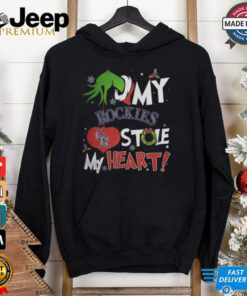 Grinch Hand My Colorado Rockies Stole My Heart Christmas 2024 Shirt 4