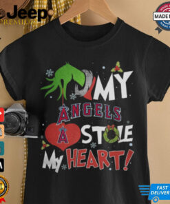 Grinch Hand My Los Angeles Angels Stole My Heart Christmas 2024 Shirt