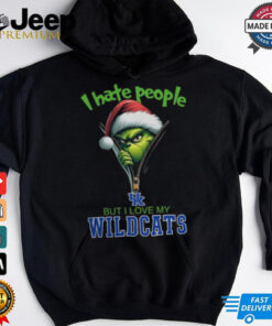 Grinch Santa Hat I Hate People But I Love My Kentucky Wildcats Christmas Logo Shirt 3 Grinch Santa Hat I Hate People But I Love My Kentucky Wildcats Christmas Logo Shirt 4