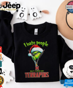 Grinch Santa Hat I Hate People But I Love My Maryland Terrapins Christmas Logo Shirt Grinch Santa Hat I Hate People But I Love My Maryland Terrapins Christmas Logo Shirt