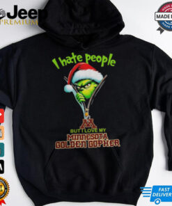 Grinch Santa Hat I Hate People But I Love My Minnesota Golden Gophers Christmas Logo Shirt 3 Grinch Santa Hat I Hate People But I Love My Minnesota Golden Gophers Christmas Logo Shirt 4