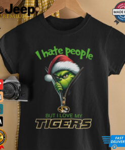 Grinch Santa Hat I Hate People But I Love My Missouri Tigers Christmas Logo Shirt 2 Grinch Santa Hat I Hate People But I Love My Missouri Tigers Christmas Logo Shirt 3