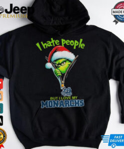 Grinch Santa Hat I Hate People But I Love My Old Dominion Monarchs Christmas Logo Shirt 3 Grinch Santa Hat I Hate People But I Love My Old Dominion Monarchs Christmas Logo Shirt 4