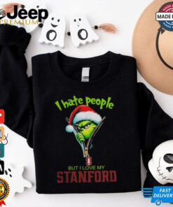 Grinch Santa Hat I Hate People But I Love My Stanford Cardinal Christmas Logo Shirt Grinch Santa Hat I Hate People But I Love My Stanford Cardinal Christmas Logo Shirt