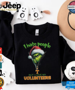 Grinch Santa Hat I Hate People But I Love My Tennessee Volunteers Christmas Logo Shirt Grinch Santa Hat I Hate People But I Love My Tennessee Volunteers Christmas Logo Shirt