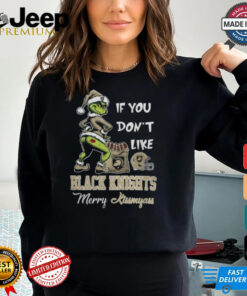 Grinch Santa If You Don'T Like Army Black Knights Merry Kissmyass 2024 Shirt 3