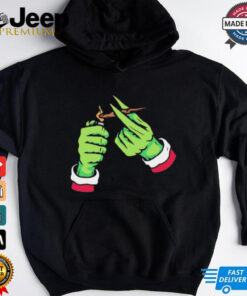 Grinch smoking cannabis Christmas T Shirt