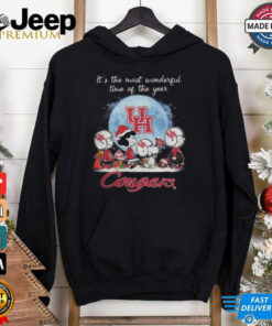Houston Cougars It The Most Wonderful Time Of The Year Peanut Characters Christmas Shirt
