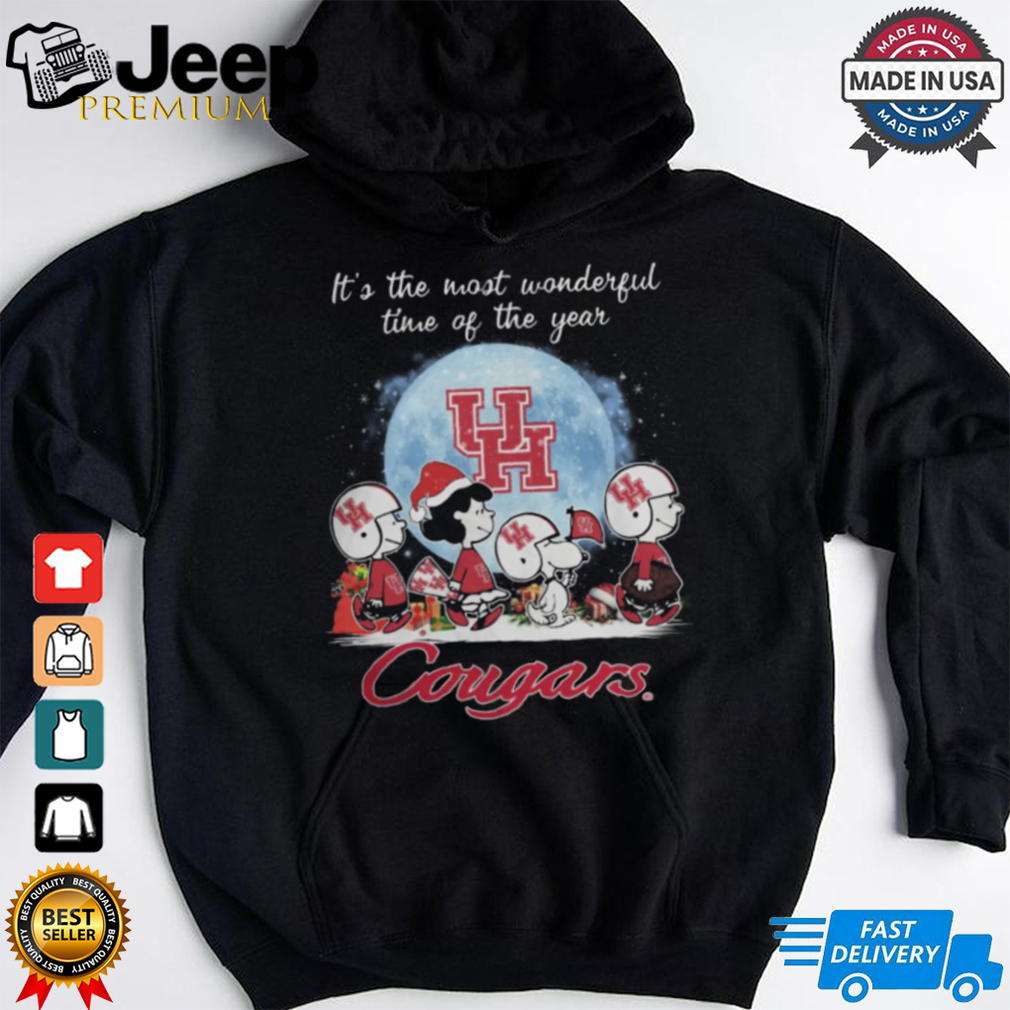 Houston Cougars It The Most Wonderful Time Of The Year Peanut Characters Christmas Shirt Houston Cougars It The Most Wonderful Time Of The Year Peanut Characters Christmas Shirt