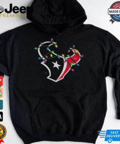 Houston Texans Primary Logo Holiday Lights T Shirt
