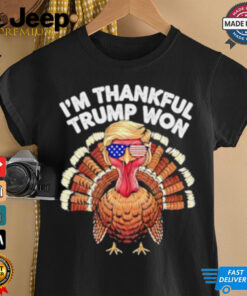 I'm Thankful Trump Won Trump Turkey Thanksgiving shirt 4