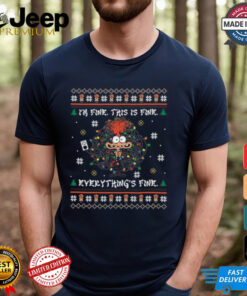 I’m Fine Everything Is Fine Shirt, Disneyland Anxiety Christmas Light Shirt