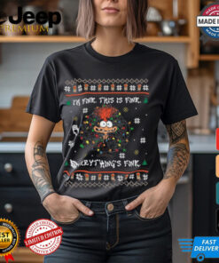 I’m Fine Everything Is Fine Shirt, Disneyland Anxiety Christmas Light Shirt