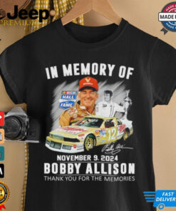 In memory of Bobby Allison thank you for the memories signature shirt