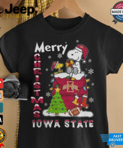 Iowa State Cyclones Snoopy And Woodstock Merry Christmas Shirt