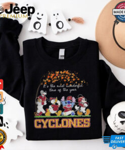 Iowa State Cyclones x Mickey x Donald Duck x Stitch x Goofy Fall It’s The Most Wonderful Time Of The Year Tee shirt