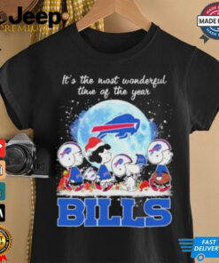 It’s The Most Wonderful Time Of The Years Peanuts Characters X Buffalo Bills Merry Christmas Shirt